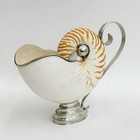 Sterling Silver Mounted Nautilus Shell Sauce Boat