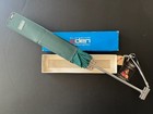 Nib Vintage Oden Flat 11x2 5  Travel-size Green Nylon Umbrella W leather Case