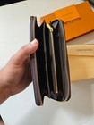 Damier Ebene Zippy Zip Around Long Wallet Purse Brown