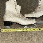 Vintage Imperial White Figure Ice Skates Women s Tempered Hardened Blade