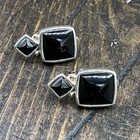 Barse Black Onyx Clip Earrings- Sterling Silver- Nwt