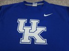Kentucky Wildcats Nike Sweater Mens Large Blue Sweatshirt Basketball Logo 
