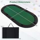 82  X 42  10-player Foldable Padded Poker Table Top W  Carrying Bag Cup Holders