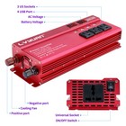 2000w Peak 1000w Power Inverter 12v To 110v Car Converter 4usb Charger Rv Red