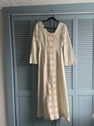 Vintage 1970s Wedding Dress  size 4  Ivory Boho Prairie Maxi