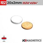 20mm X 2mm N52 Super Strong Round Disc Rare Earth Neodymium Magnet 20x2mm