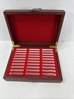 Wooden Coin Collection Box Organize Your Silver   Gold Coins Commemoratives