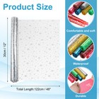 Holographic Clear Vinyl Film Sparkle Holographic Pvc Fabric 12 x48  transparent