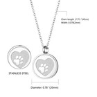 Pet Dog Cat Paw Print Cremation Jewelry For Ashes Pendant Urn Necklace Memorial