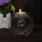 Clear Glass Round Candle Holder Hollow Light Wedding Living Room Home Decor