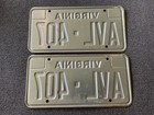 Nice 1974 Virginia License Plate Plates Pair All Original Paint Camaro Truck