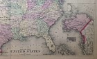 Antique 1874 Map United States Color