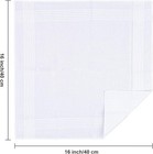 Mens Cotton Handkerchiefs 20 Pack White Pocket Squares Hankies 16x16 Wedding Set