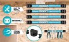 Duratech 4 Pack 12  Magnetic Tool Holder Strip  Heavy Duty Magnetic Tool Bar