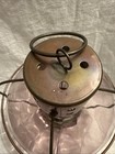 Vintage Pink Crackle Glass Onion Lantern Nautical Caged Candle Holder 8  Tall