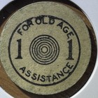Oklahoma 1 Mill Sales Tax Token For Old Age Assistance Vintage Fibre Token