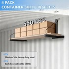 4 Pack Shipping Container Shelving Brackets With Hooks  21 3  d  X15 5 h  Hea   