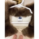 Janie And Jack Girls Cream Cardigan Size 8 Faux Fur Collar Gold Button Knit