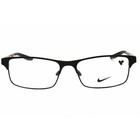 Nike Unisex Eyeglasses Satin Black black Metal Rectangular Frame 8046 N 007