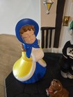 Vtg 1970s Holland Mold Ceramic Christmas Carolers Dog Street Light Church House