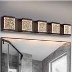 Bathroom Fixtures 32-inch Modern Bathroom Led Vanity Light led 5 Lights Black