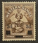 Travelstamps  Western Samoa Stamps Sc  185 - 3d 3d Samoan Chief Overprint Mogh