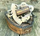 Vintage Maritime Brass Nautical Sextant Leather Case Kelvin Hughes London 1917
