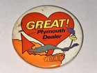 Great Plymouth Dealer Road Runner Promo Pin  Button  Superbird Vintage 1969 70