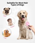 Pink Slicker Pet Brush For Dogs Cats Shedding Grooming Detangling Fur Hair Tool