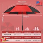 Zomake 54 Inch Golf Umbrella Windproof Double Canopy Black Red Auto-open