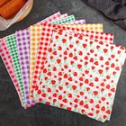 100pcs Greaseproof Paper Liners Sandwich Wrapping Paper 7 Colors Wax Paper Sheet