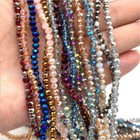 Wholesale Faceted Crystal Glass Rondelle Spacer Loose Beads For Jewelry Making