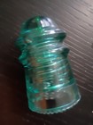Vintage Hemingray No  9 Patent May 2 1893 Aqua Blue Glass Insulator Made In Usa