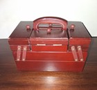 Singer Mini Sewing Box Wooden Cantilever Sewing Box With Notions 