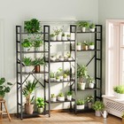 Triple 5 Tier Bookshelf  Bookcase With 14 Open Display Shelves  Wide Book She   
