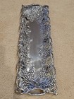 Arthur Court Metal Oblong Serving Tray Grape Pattern Sand Casted Aluminum 19 x6 