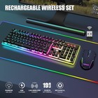 Redthunder K10 Wireless Gaming Keyboard And Mouse Combo  Led Backlit Recharge   