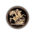 1980 Royal Mint United Kingdom Gold Proof Half-sovereign With Case