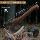15 7  Camping Hatchet Survival Axe With Leather Sheath Bushcraft Axe Gardening