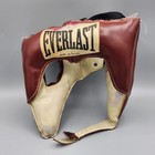 Vintage Everlast Boxing Headgear Pair Classic Leather Sparring Helmet Match Gear