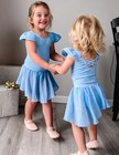 Girls Ballet Leotards With Removable High Low Skirt Toddler Ruffle Sleeve Hol   