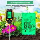 5in1 Digital Ph Soil Tester Lcd Moisture Plant Water Temperature Humidity Meter