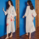 Lady Satin Silk Robe Bathrobe Night Dress Long Bridesmaid Wedding Sleepwear Chic