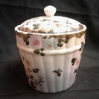 Antique Porcelain Oriental Jar Tea Caddy Humidor Floral 