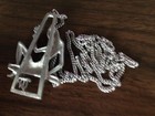 Vintage Cathedral Genuine Pewter Astrology Zodiac Sign Virgo Necklace 1970s