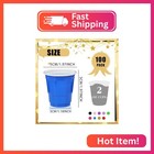 Munilail 100 Pack 2 Oz Plastic Shot Cups Disposable Shot Glasses Navy Blue Shot
