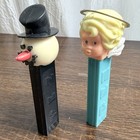 Vintage Pez Dispensers Lot Of 2 Angel Snowman No Feet Austria Made Pat  Usa