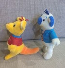 Lot Of 2 Vintage Baby Einstein Galileo Kangaroo Mozart Koala Finger Puppet Rare 