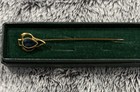 Antique C 1900 Ornate 10k Yellow Gold   Blue Stone Stick Pin     1 20g