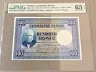 Iceland 100 Kronur P-35b 1928 Nd 1945-56   Pmg 65 Epq 